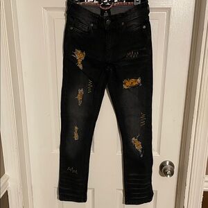 Stylish Black Distressed Men's Jeans
